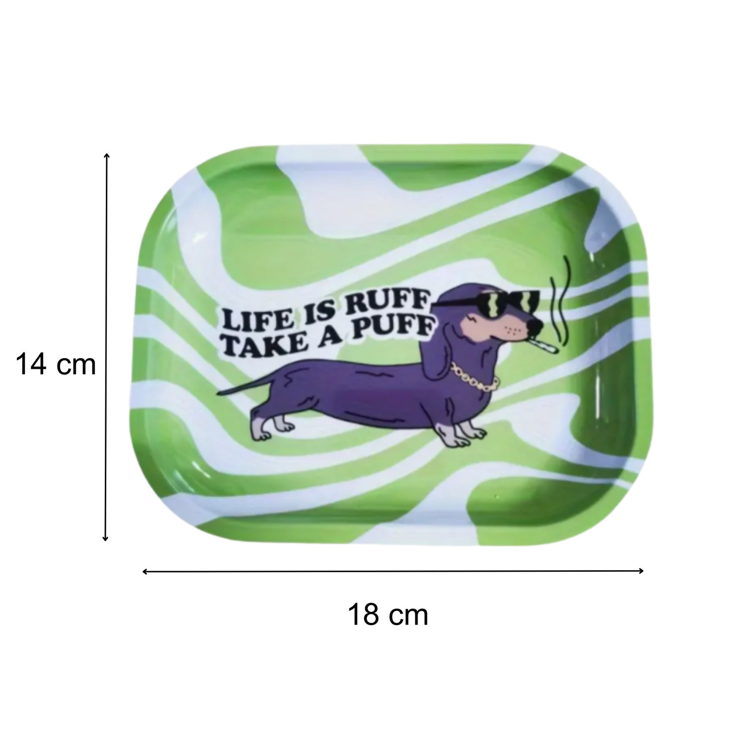 Rolling Tray mit Dackel-Print