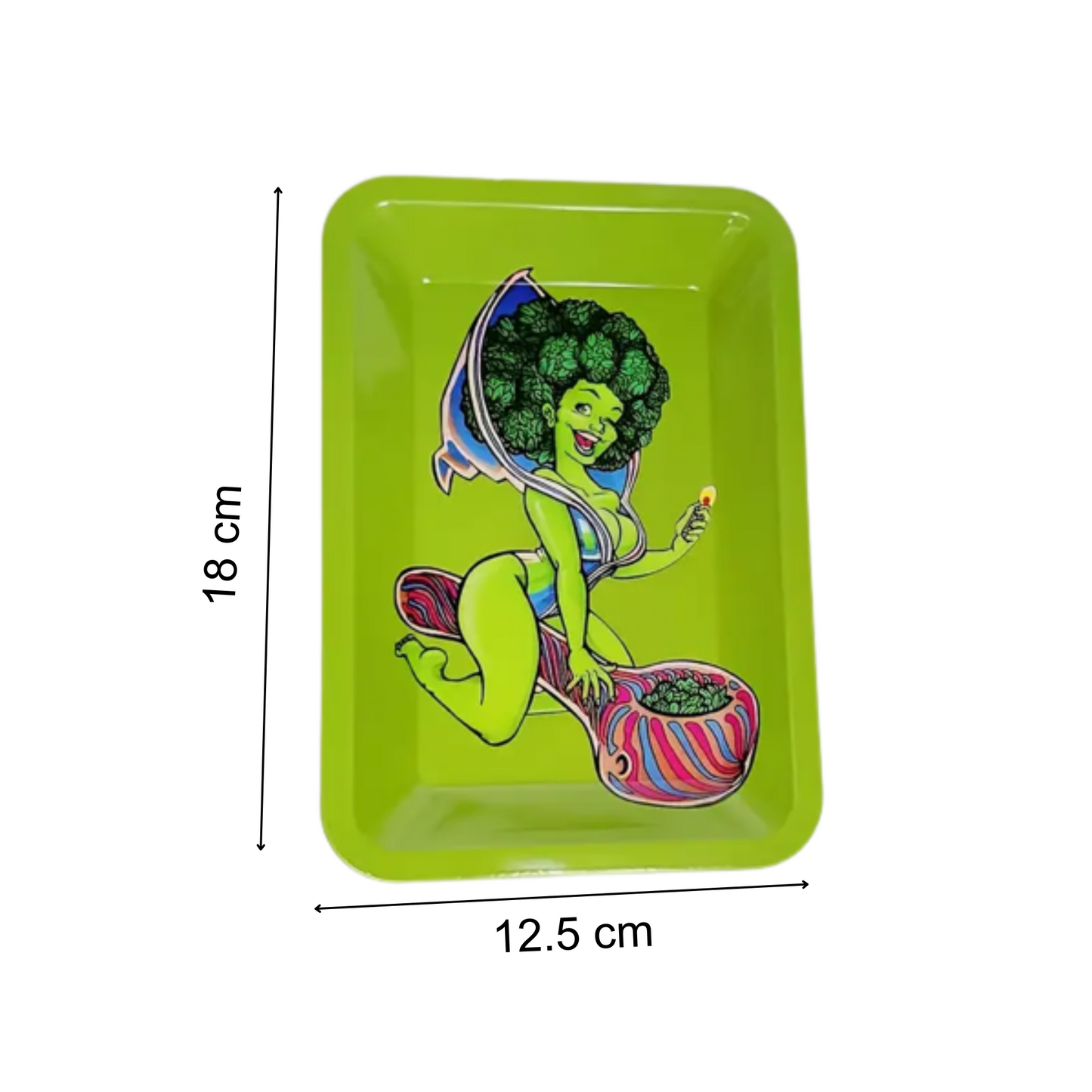Comic-Tray mit Green-Lady