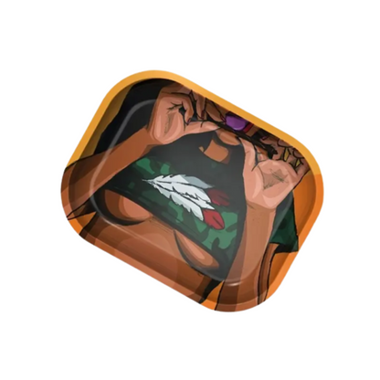 Rolling Tray „Brustmotiv“ mit Deckel